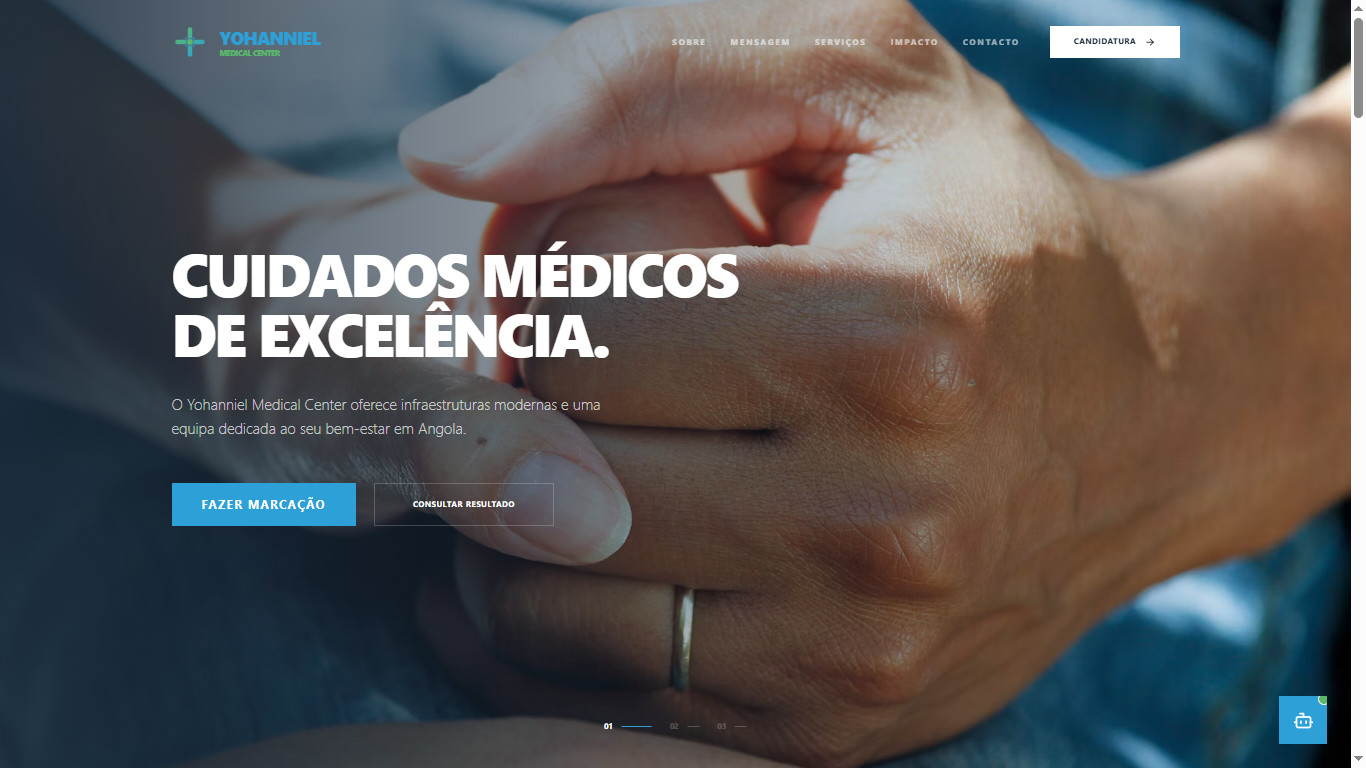 Yohanniel Medical Center — site desenvolvido pela Atomo